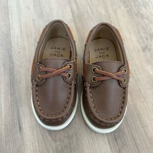 Janie &Jack brown loafers size 5